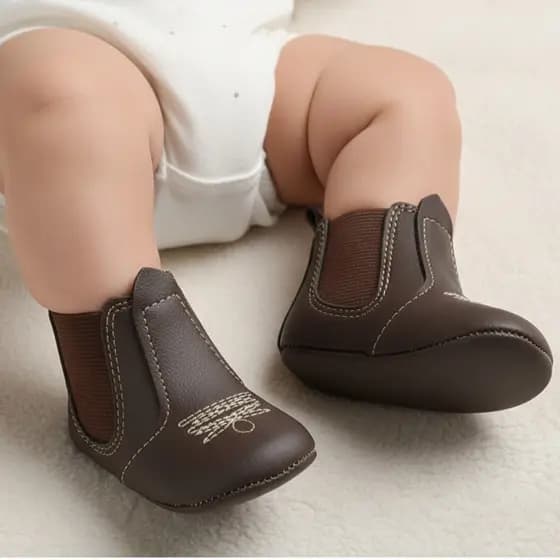 Bota Botina Texana Jequinha Bordada Bebê Country Cowboy Bota Infantil Unissex Elástico Festa Junina Sapatinho RN