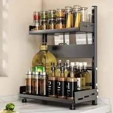 Suporte Organizador Em Metal 3 Níveis Prateleiras Rack De Armazenamento Cozinha