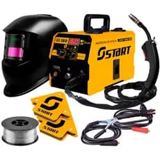 Maquina Inversora Solda Mig Tig Mma 160a Sem Gás 3 Em 1 Lift 220v + Acessórios