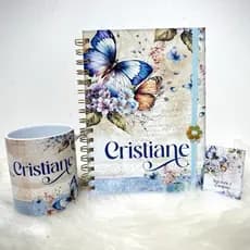Caderno personalizado com caneca de porcelana | Kit presente personalizado | Caderno a5 Anotações,Estudo