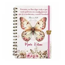 Caderno com versículos A5| Escolha seu versículo envie no chat | Personalize com seu nome | 200 paginas