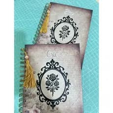 Caderno personalizado a5 | Papéis de carta | Caderno com nome vintage