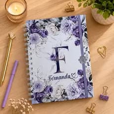 Caderno Personalizado com Nome |Envie nome no CHAT | Presente exclusivo e delicado | 200 páginas