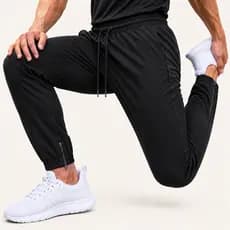 Calça Masculina Jogger Tactel com Elastano Cordão Leve e Confortável Zíper no Tornozelo