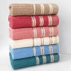 Kit 6 Toalha de Rosto Canelada Premium 100% Algodão 45x65cm Toalha Banheiro Alta Absorção