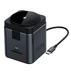 Hub Usb Type-c 9 Em 1 Com Carregamento Sem Fio Para Notebook