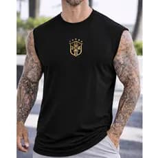 Regata Oversize Brasil Copa 100% Algodao Lançamento  Academia Treino Camiseta Fitness Streetwear