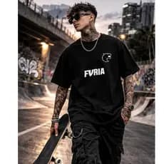 Camiseta FURIA CS Gamer 100% Algodão Unissex Estampa Premium Preta/Branca