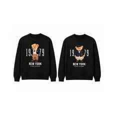 kit 2 Moletom Casal New York Urso casal Premium Unissex Moda Inverno Tendência 2026