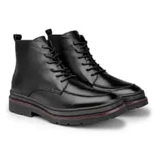 Bota Chelsea Masculina Londres Preto em Couro Legítimo Casual e Social