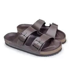 Sandália Birken Masculina Couro Legítimo Café Confortável Premium