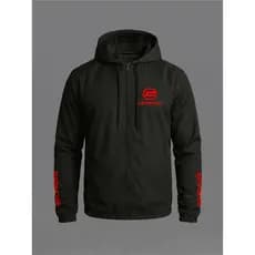 Jaqueta Corta Vento Masculina CF Moto Ibex Clc Com Capuz Bolso Zíper Aspen Semi Impermeável Viagem