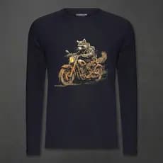Camisa de Proteção Uv Moto Estampa Guaxinim Custom Blusa Solar Motociclista Camiseta Manga Longa