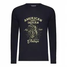 Camisa de Proteção Uv Moto Estampa Moto Custom Indian Retro Blusa Solar Motociclista Camiseta Manga Longa Vintage