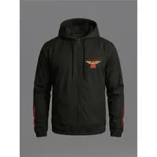 Jaqueta Corta Vento Masculina Moto Morini Xcape Com Capuz Bolso Zíper Aspen Semi Impermeável Viagem