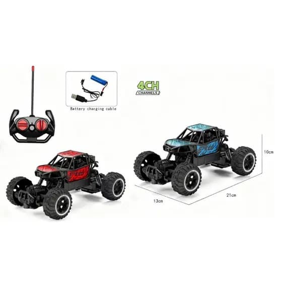 Carro RC Todo Terreno 4CH - Bateria Recarregável USB Resistente Brinquedo Infantil
