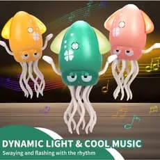 DLI Brinquedo musical Dancing Octopus com luzes LED, Presente de Ano Novo