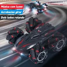 Carro Controle Remoto Acrobacia Profissional Drift Lateral 360° Dupla Face Brinquedo de Corrida