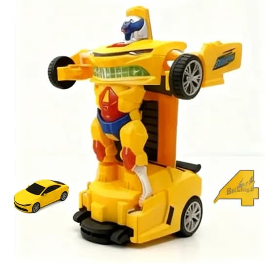 DLI Carrinho Camaro Amarelo Vira Robô Transformers Bate Volta Presentes de Natal