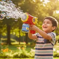 DLI Brinquedo pistola de bolhas automática com luzes, presente para crianças, entrega gratuita