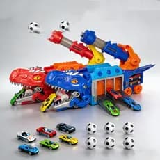 Caminhão Dinossauro T-Rex  – 6 Carrinhos + 6 Bolas, Brinquedo Infantil