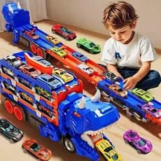Pista de Aventura com Dinossauro e Caminhão - 6 Carros Inclusos e Cenário Expansível
