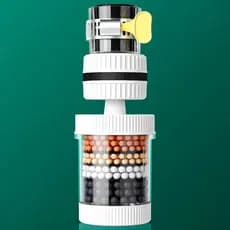 Filtro de torneira doméstico de seis camadas, removível e lavável, economizador de água universal à prova de respingos p