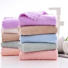 Toalha quadrada de renda em lã coral tricotada 30*30 cm, espessa, absorvente, macia, pano de cozinha para lavar louça, l
