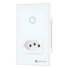 Interruptor Touch Inteligente Com Tomada Wi-Fi Kuanttum TK1011B