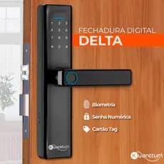 Fechadura Digital Eletronica Biométrica Kuanttum Delta
