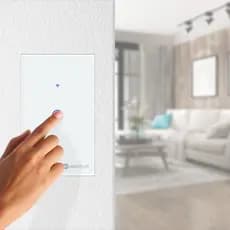 Interruptor Touch 1 Botão Cor Branco Wi-Fi App Tuya Kuanttum TK1001B