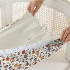 Redinha para Berço e Mini Cama Montessoriana Infantil 95X75cm Percal 400 Fios Super Macio