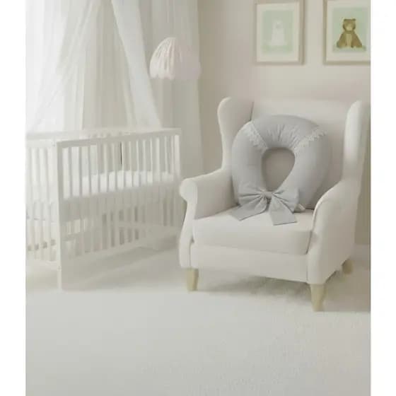 Almofada Amamentação Lisa com Grippir 55X58cm Mãe e Bebê Percal 400 Fios Super Macio