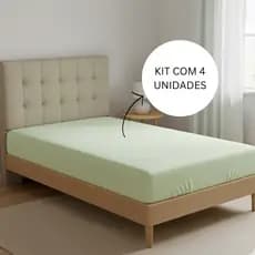 Kit 4 Lençol SOLTEIRO Percal 400 Fios Alta Qualidade e Toque Macio com Elástico
