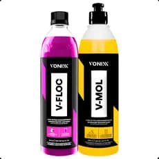 Kit Shampoo Automotivo Esfregação Neutro V-floc V-mol Vonixx