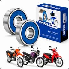 Par Rolamento Dianteiro 6301 Riffel Factor Biz NXR Original Alta Durabilidade Resistência Alta Performance Universal