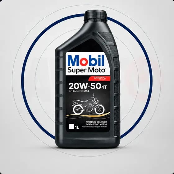 Óleo Mobil Super Moto 4T 20W50 Mineral 1 Litro