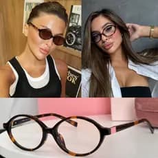 2025 Óculos De Armação Ultra Leve Moda Retro Elíptico Femininos UV400