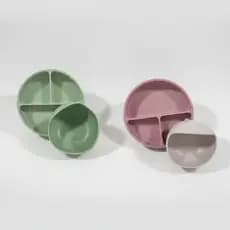 Kit Infantil Prato E Tigela De Silicone- HK Baby