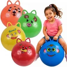 Bola Pula Pula Inflável Brinquedo Cavalinho Upa Upa Infantil 40cm Com Alça Segura Pular e Brincar