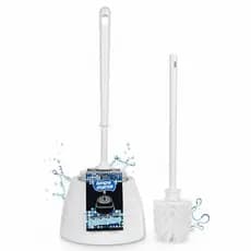 Kit até 2 Escovas Sanitária Elegante com Suporte P Branco | Design Moderno Funcional Banheiro