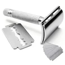Kit até  5 Aparelho De Barbear Articulado Clássico Retrô Antigo Para Barbeador Com Lâminas Afiado