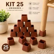 📌 Kit ate 25 peças  Silicone Tampa do Pé da Cadeira – Antirruído, Antiderrapante e Protetor de Piso