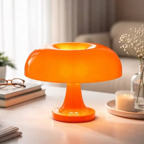 Luminária de Mesa Cogumelo LED USB – Abajur Moderno Minimalista para Quarto, Cabeceira e Escritório