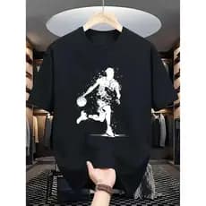 Camiseta Masculina Basquete Jogador Básica Oversized 100% Algodão