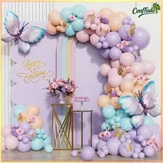 Kit de 148 Balões Coloridos – Balões de Látex Liso – Artigo para Festa de Aniversário de Crianças Decoração com BalõesDe