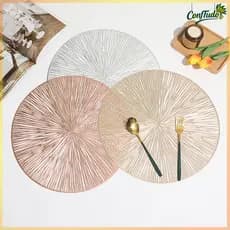 Jogo Americano para Mesa Jantar – Kit 3 ou 6 Peças, 38cm Peça de Jogo Americano/Manta para Prato, Resistente a Manchas