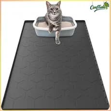 87*57cm Tapete de Silicone para Pets - Impermeável, compatível com areia para gatos, fácil de limpar resistente umidade