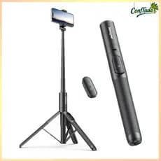 Tripod de 60 polegadas / 155cm, controle remoto sem fio, compatível com todos os telefones celulares, adequado para grav