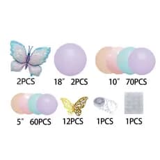 Kit de 148 balões coloridos-balões de látex suaves-decorações de festa de aniversário